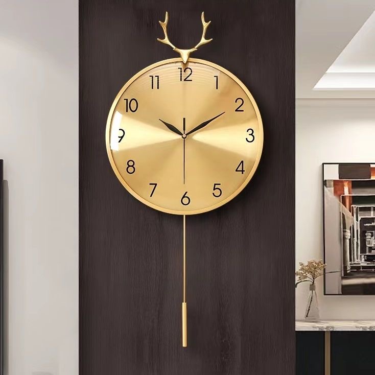 Elk Clock 75X35 CM 1 Environmentally friendly material no need for punching