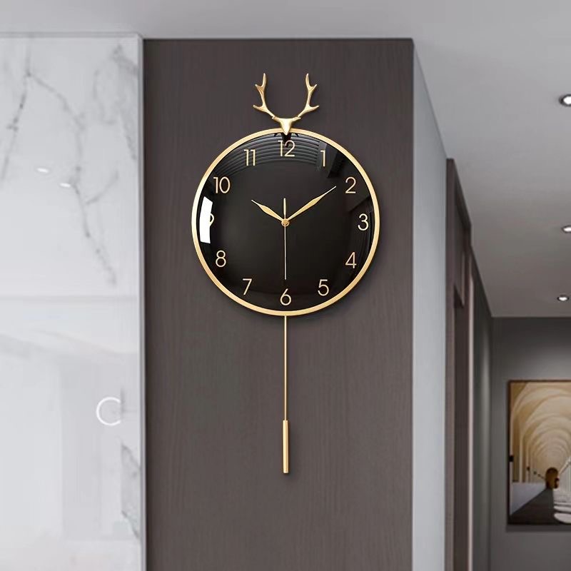 Elk Clock 75X35 CM 2 Environmentally friendly material no need for punching