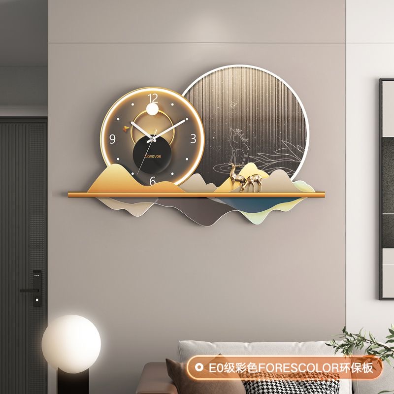 Landscape Clock 49X30 CM 1 Environmentally friendly material no need for punching